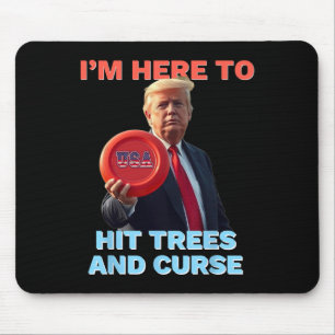 Tapis De Souris Chemise de Disc Golf Drôle Frappe les Arbres et Ma