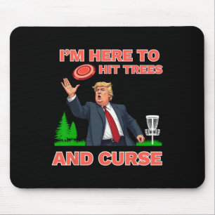 Tapis De Souris Chemise De Golf Disque Funny Frappe Les Arbres Et
