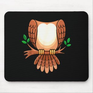 Tapis De Souris Chemise de hibou pour hommes et femmes adultes enf