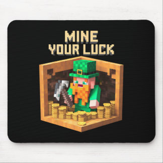 Tapis De Souris Chemise de la Saint-Patrick Pixel Jeux vidéo Drôle