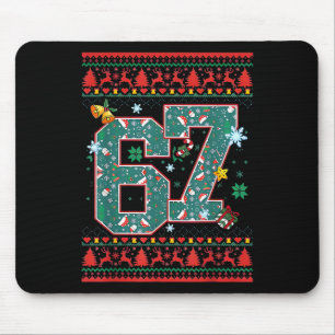Tapis De Souris Chemise de Noël Rétro 67 Six Seven Mème