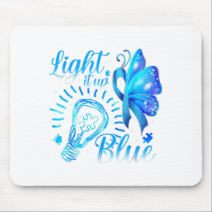 Tapis De Souris Chemise de sensibilisation à l'autisme Light It Up