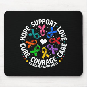 Tapis De Souris Chemise de sensibilisation au cancer rubans de sou