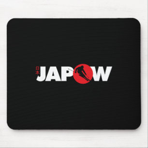 Tapis De Souris Chemise de ski Japon Japow Powder Skiing Drapeau j
