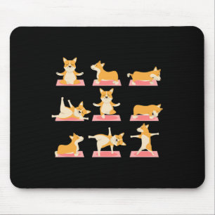 Tapis De Souris Chemise de yoga Corgi-chien Corgi de yoga sur tapi