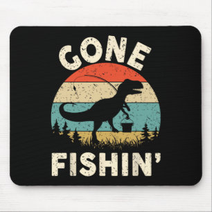 Tapis De Souris Chemise drôle Gone Fishing pour hommes femmes jeun
