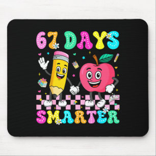 Tapis De Souris Chemise du 67e jour d'école 67 jours plus intellig