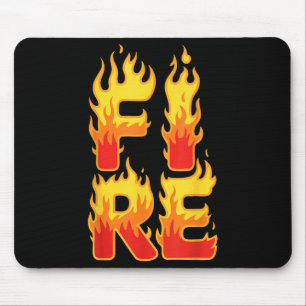 Tapis De Souris Chemise Feu Feu Adulte Enfants Hommes Femmes Feu E