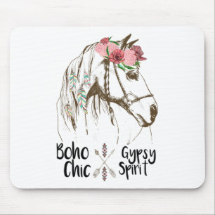 Tapis De Souris Chemise Lover Boho Hippie Cheval Cute Hippie Weste