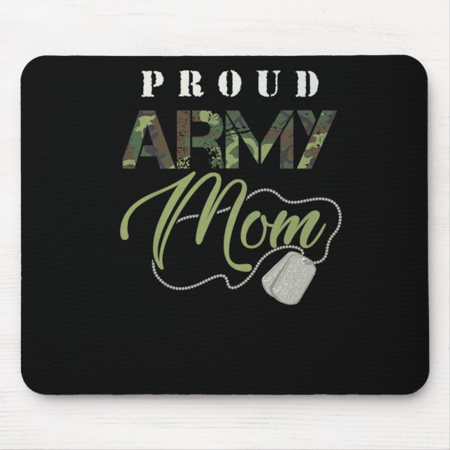 Tapis De Souris Chemise maman de l'Armée Fière | Mignonne T-shirt  (Devant)
