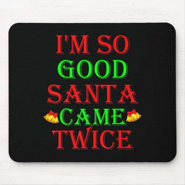 Tapis De Souris Chemises de Noël inappropriées Uni Adult Black Sma (Devant)