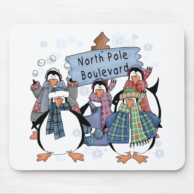 Tapis De Souris Chemises et cadeaux du Pôle Nord (Devant)