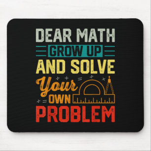 Tapis De Souris Cher Math Augmenter Funny Problème Résoudre Nerdy 
