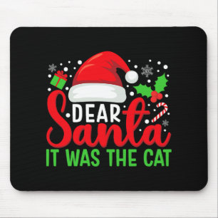Tapis De Souris Cher Père Noël C'Était La Famille Chat Matching Ch