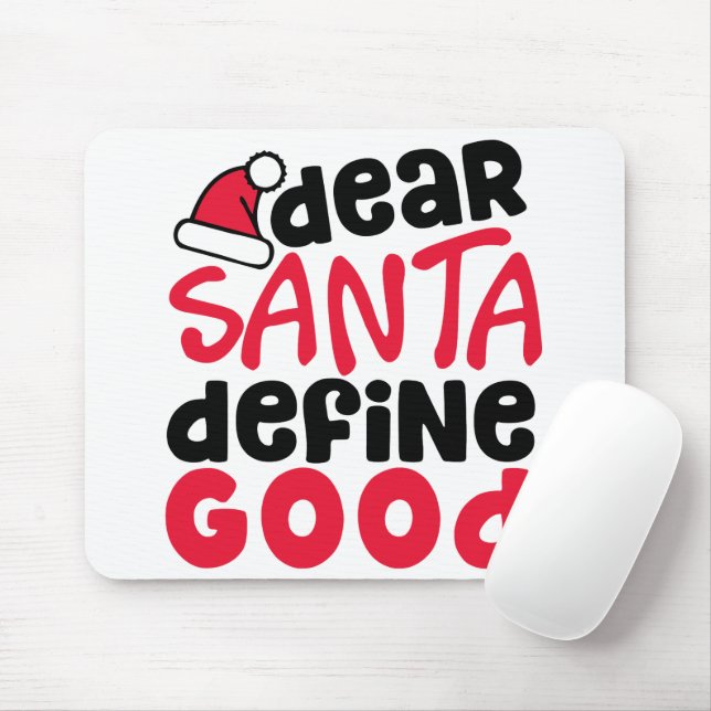 Tapis De Souris Cher Père Noël Définir bon Noël drôle (Avec souris)