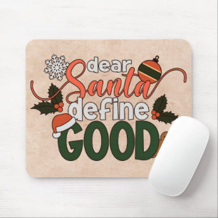 Tapis De Souris Cher Père Noël définir bon Noël   Mousepad