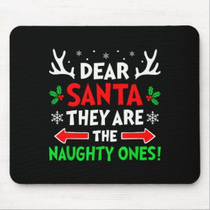 Tapis De Souris Cher Santa Ils Ceux Vilains Noël Xmas Hommes Femme