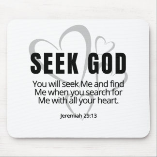 Tapis De Souris Chercher Dieu Jeremiah 29:13 ParlezChrist Inspirat