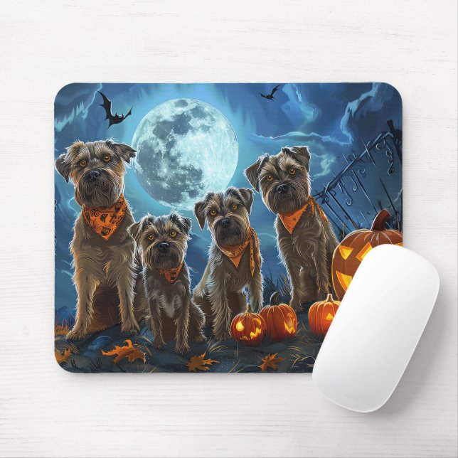 Tapis De Souris Chesapeake Bay Terrier Halloween Éffrayant (Avec souris)