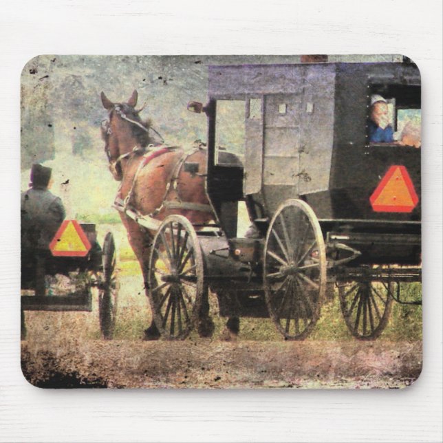 Tapis De Souris Cheval Amish et Buggy (Devant)