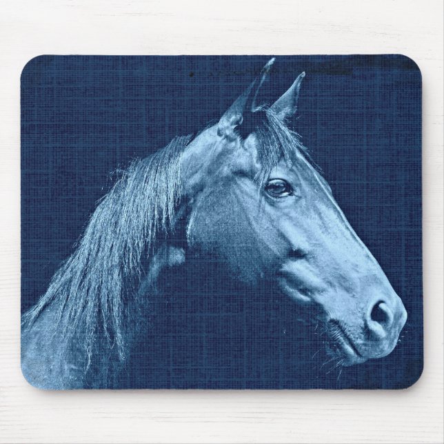 Tapis De Souris Cheval bleu (Devant)