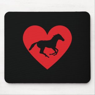 Tapis De Souris Cheval Coeur Horseback Equestre équitation Ado Fil