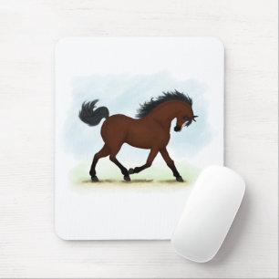 Tapis De Souris Cheval De Baie Avec Lame