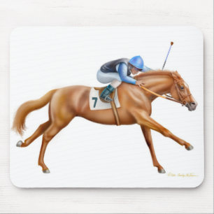 Tapis De Souris Cheval de course Mousepad de pur sang