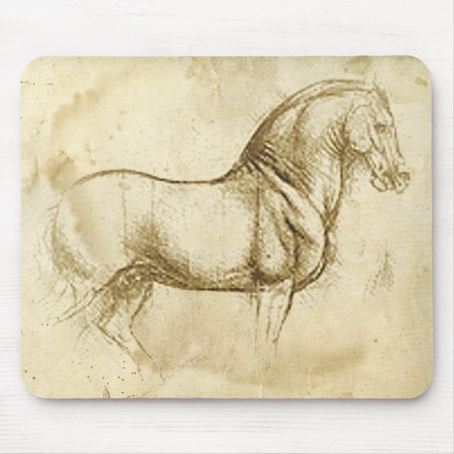 Tapis De Souris Cheval de Leonardo da Vinci (Devant)