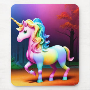 Tapis De Souris Cheval de licorne blanche-37474