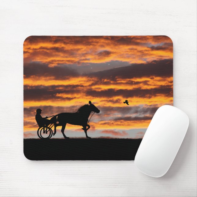 Tapis De Souris Cheval de Trot standard Mousepad (Avec souris)