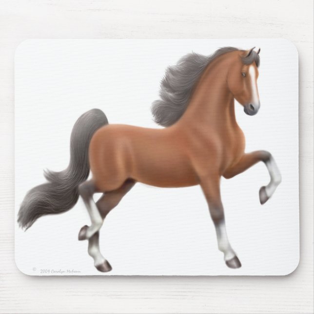 Tapis De Souris Cheval Mousepad de Saddlebred d'Américain (Devant)