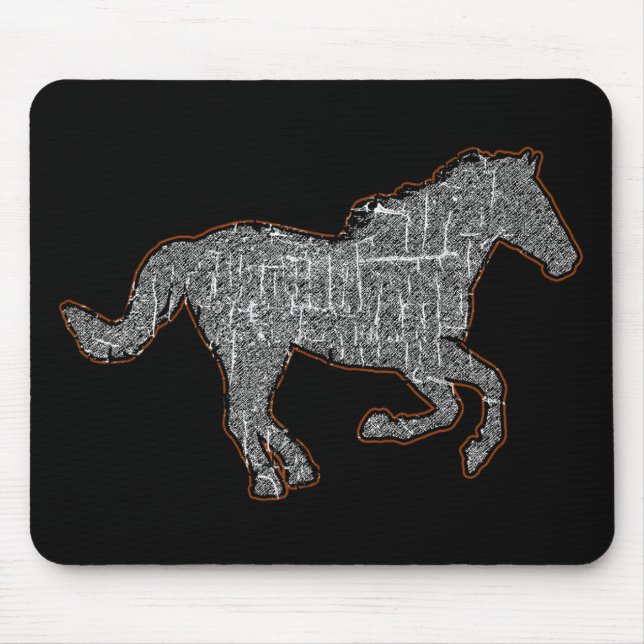 Tapis De Souris cheval noir (Devant)