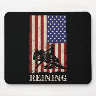 Tapis De Souris Cheval Reining Juillet 4 Juillet Drapeau amusant c