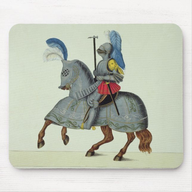 Tapis De Souris Chevalier et cheval dans l'armure, plat 'd'une (Devant)