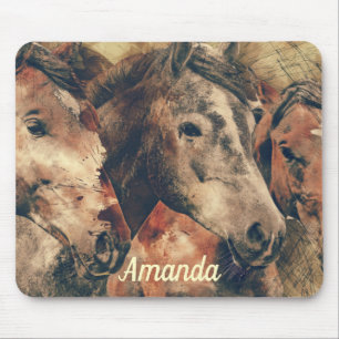 Tapis De Souris Chevaux Brown