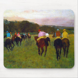 Tapis De Souris Chevaux de course Edgar Degas à Longchamp