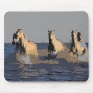 Tapis De Souris Chevaux de la mer - Chevaux sauvages