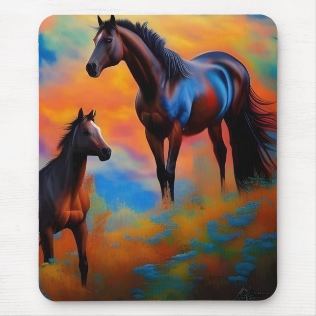 Tapis De Souris Chevaux sauvages (Devant)