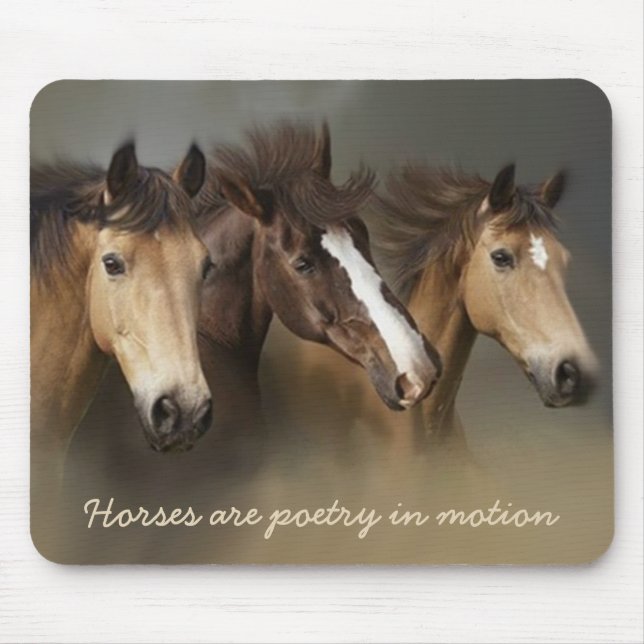 Tapis De Souris Chevaux sauvages trois Mousepad (Devant)