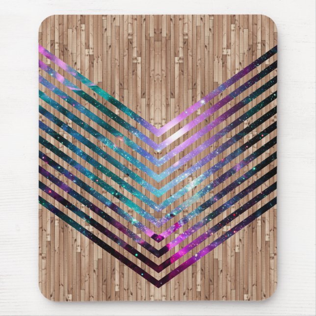 Tapis De Souris Chevron en bois de nébuleuse (Devant)