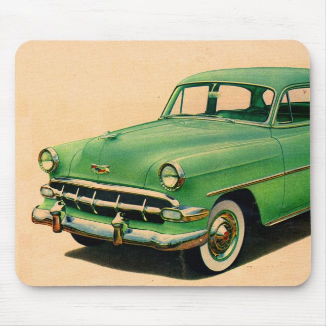 Tapis De Souris Chevy vert des années 1950 (Devant)