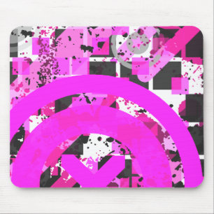 Tapis De Souris chex en détresse rose chaud :