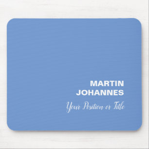 Tapis De Souris Chic élégant sobre élégant minimaliste bleu élégan