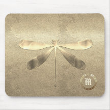 Chic Gold Dragonfly Monogrammé