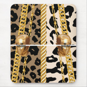 Tapis De Souris Chic Golden Wild Luxurious élégant Anniversaire fi