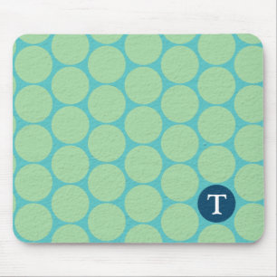 Tapis De Souris Chic Grand Pois verts Turquoises