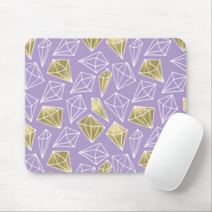 Tapis De Souris Chic Lavender Gold Diamonds Noël