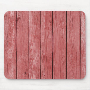 Tapis De Souris Chic Rouge Rustique Bois