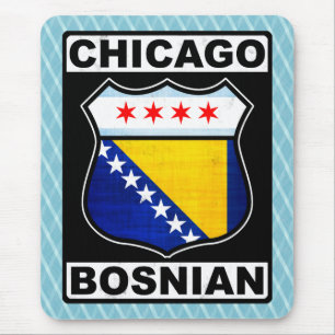 Tapis De Souris Chicago Bosniaque Américain